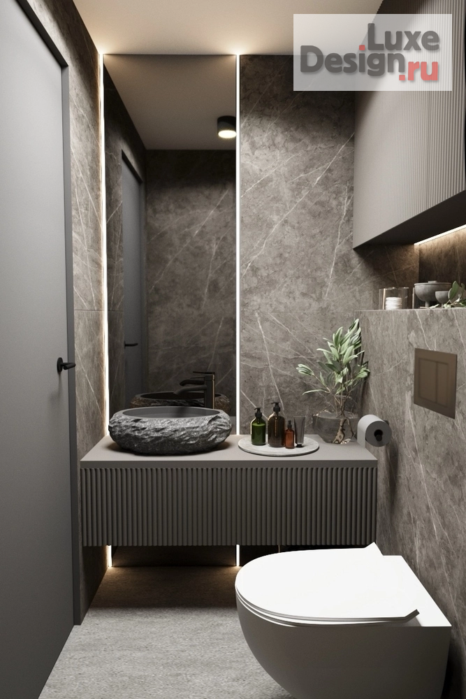 дизайн интерьера санузла "Дизайн интерьера санузла и душевой в доме г. Сысерть" (фото 3)
