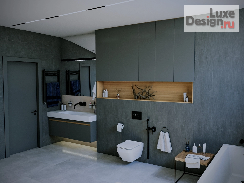 Дизайн интерьера ванной "Ванная комната в загородном доме г.Реж" (фото 6)