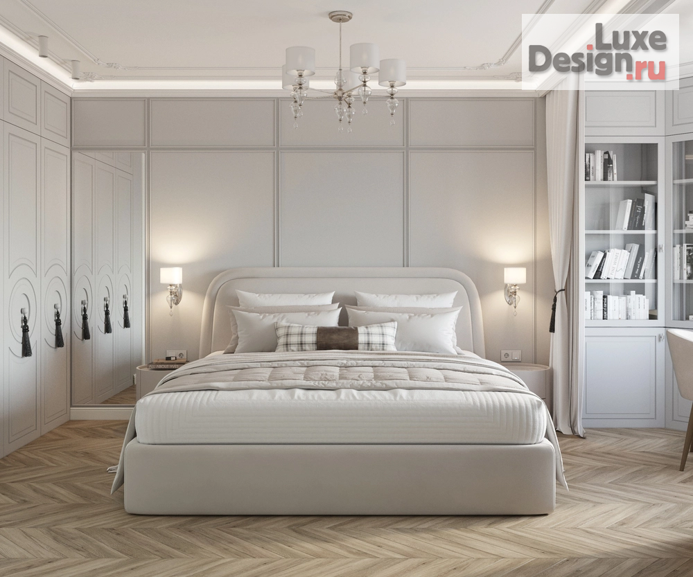 Дизайн интерьера спальни "Дизайн интерьера спальни в квартире ЖК "Квартал на Некрасова" г. Екатеринбург" (фото 2)