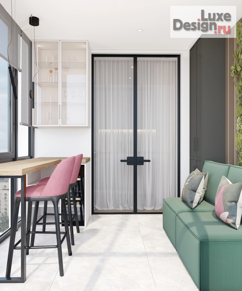 Дизайн интерьера лоджии "Дизайн интерьера балкона в квартире ЖК "Аллегро"" (фото 3)