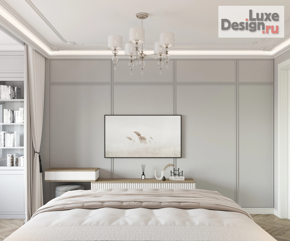 Дизайн интерьера спальни "Дизайн интерьера спальни в квартире ЖК "Квартал на Некрасова" г. Екатеринбург" (фото 4)