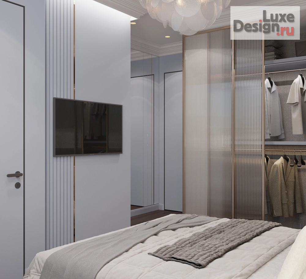 Дизайн интерьера спальни " Дизайн интерьера спальни в квартире ЖК "Аллегро" г. Екатеринбург" (фото 6)