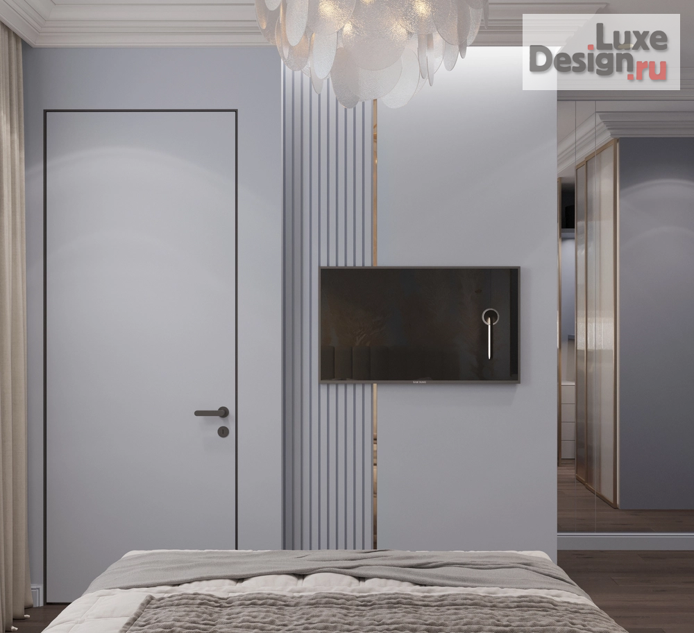 Дизайн интерьера спальни " Дизайн интерьера спальни в квартире ЖК "Аллегро" г. Екатеринбург" (фото 2)