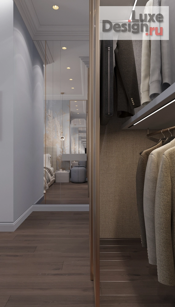 Дизайн интерьера спальни " Дизайн интерьера спальни в квартире ЖК "Аллегро" г. Екатеринбург" (фото 3)