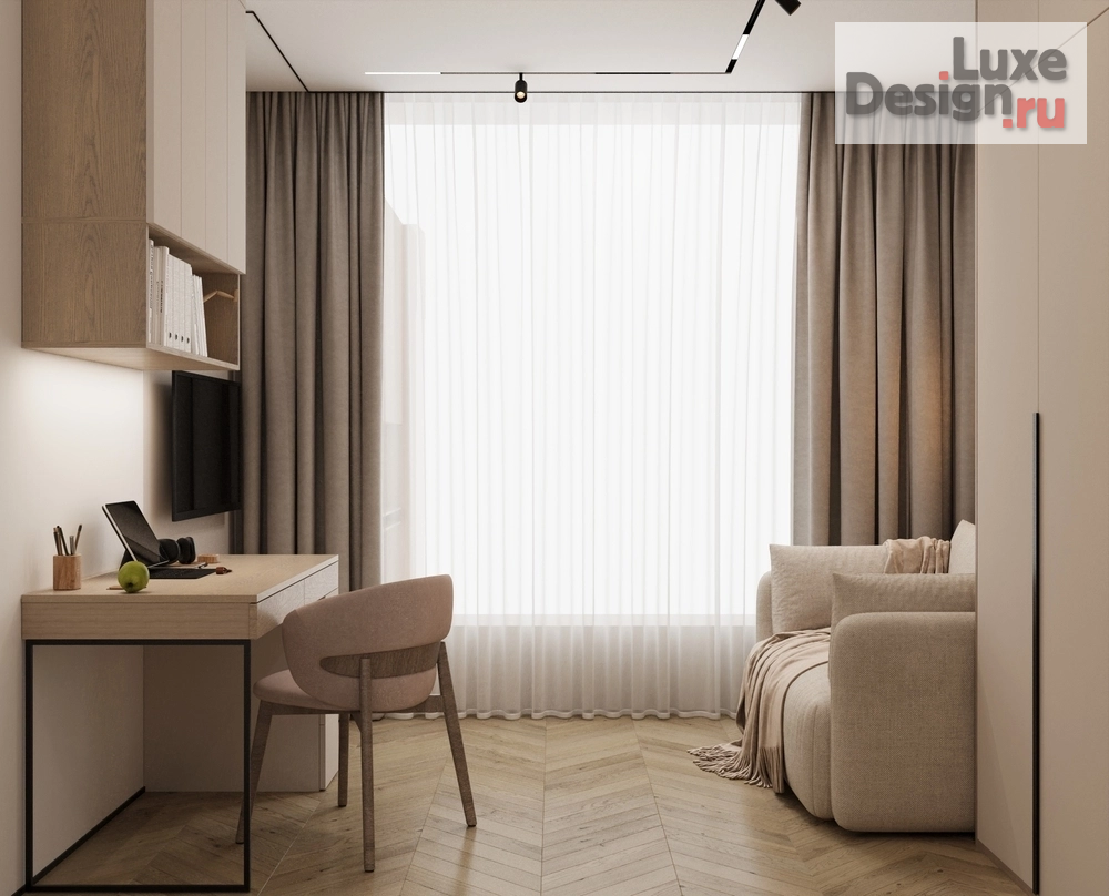 Дизайн интерьера детской "Дизайн интерьера детской комнаты в квартире  ЖК "Брусника"  " (фото 4)