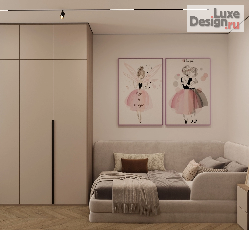 Дизайн интерьера детской "Дизайн интерьера детской комнаты в квартире  ЖК "Брусника"  " (фото 6)