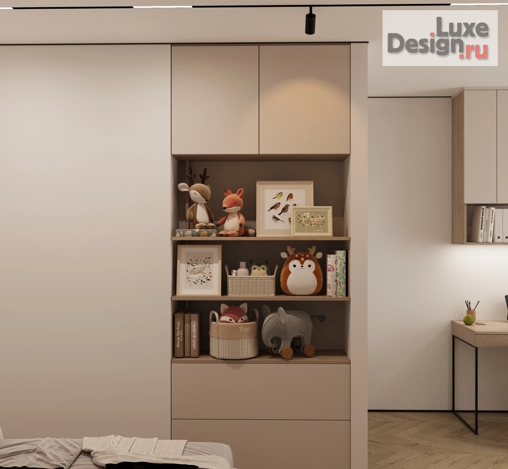 Дизайн интерьера детской "Дизайн интерьера детской комнаты в квартире  ЖК "Брусника"  " (фото 7)