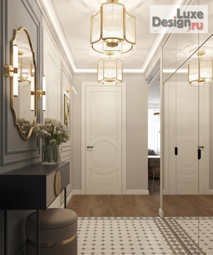 Дизайн интерьера прихожей "Дизайн интерьера прихожей в квартире ЖК "Квартал на Некрасова" г. Екатеринбург" (фото 1)