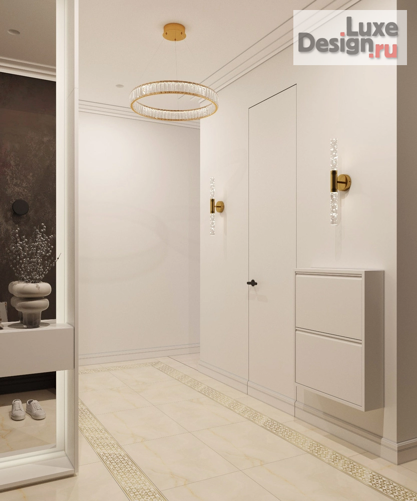 Дизайн интерьера прихожей "Дизайн интерьера прихожей  в квартире ЖК "Аллегро" г. Екатеринбург" (фото 2)
