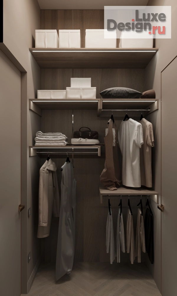 Дизайн интерьера спальни "Мастер спальня и гардероб в ЖК "Олимпика" г. Екатеринбург" (фото 10)