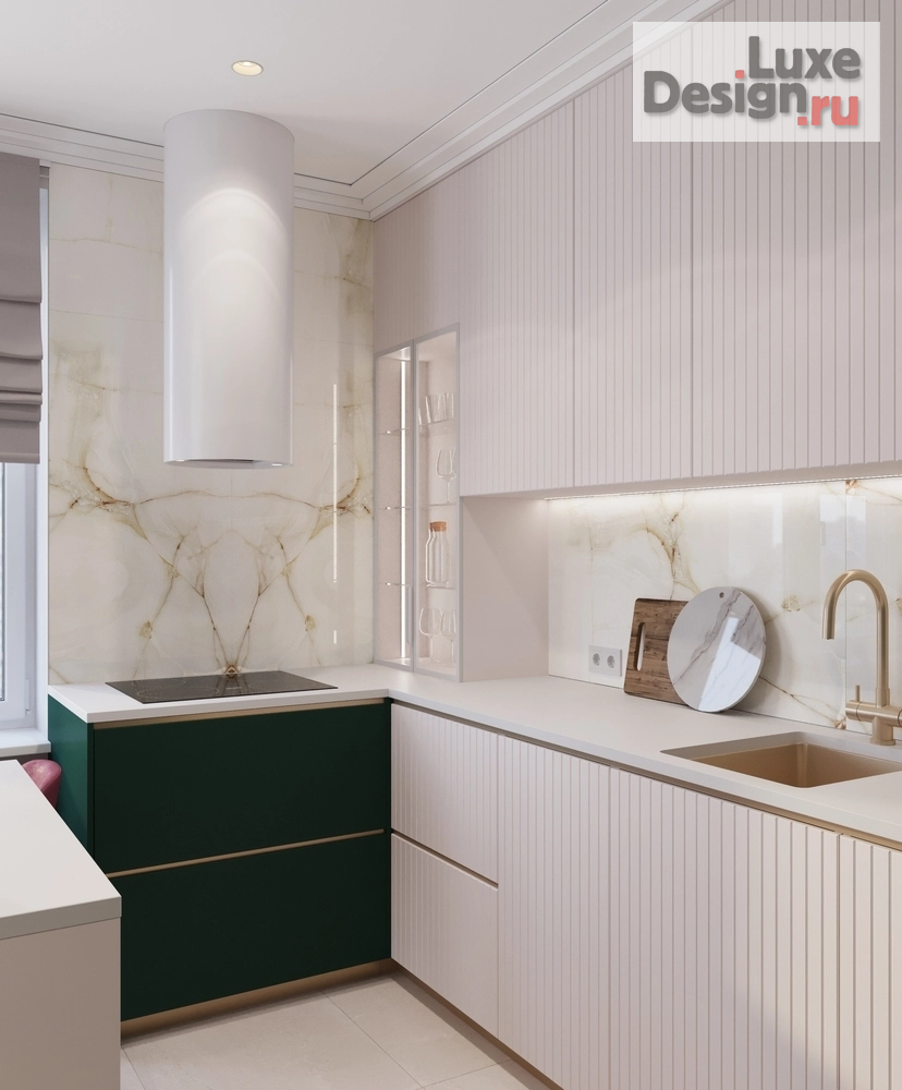 Дизайн интерьера гостиной "Дизайн интерьера кухни-гостиной в квартире ЖК "Аллегро"" (фото 5)