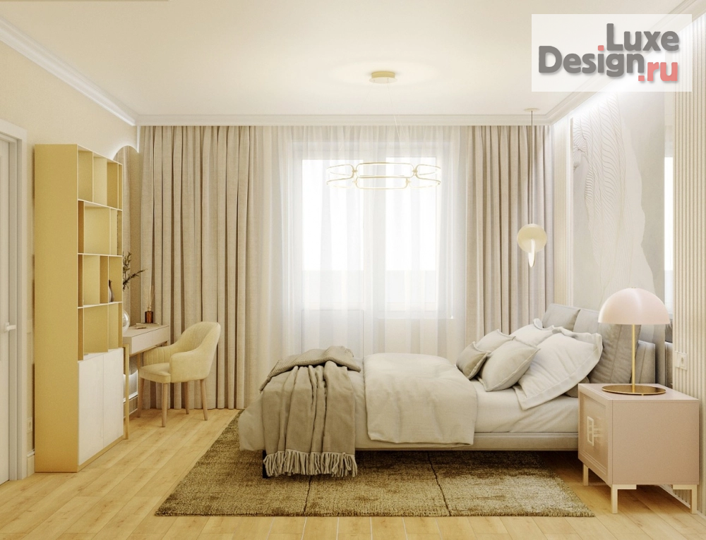 Дизайн интерьера четырехкомнатной квартиры "Спальня Татищева" (фото 2)