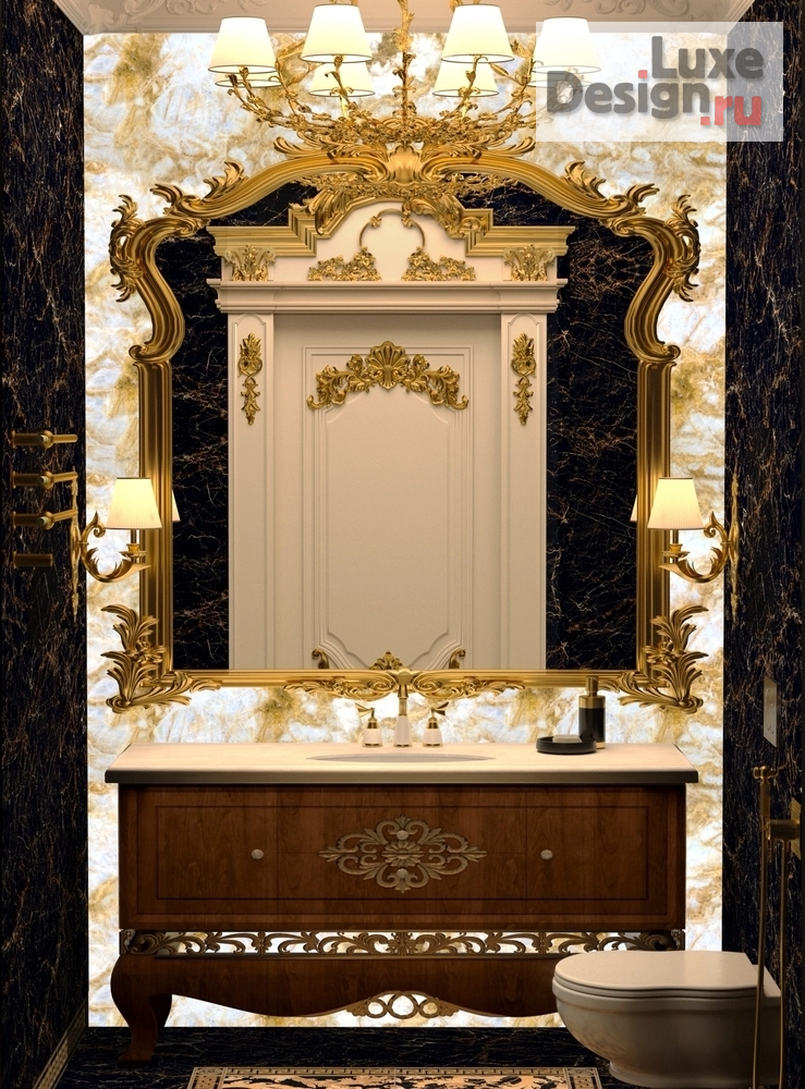 дизайн интерьера санузла "Гостевой сан узел в загородном доме г.Реж" (фото 1)