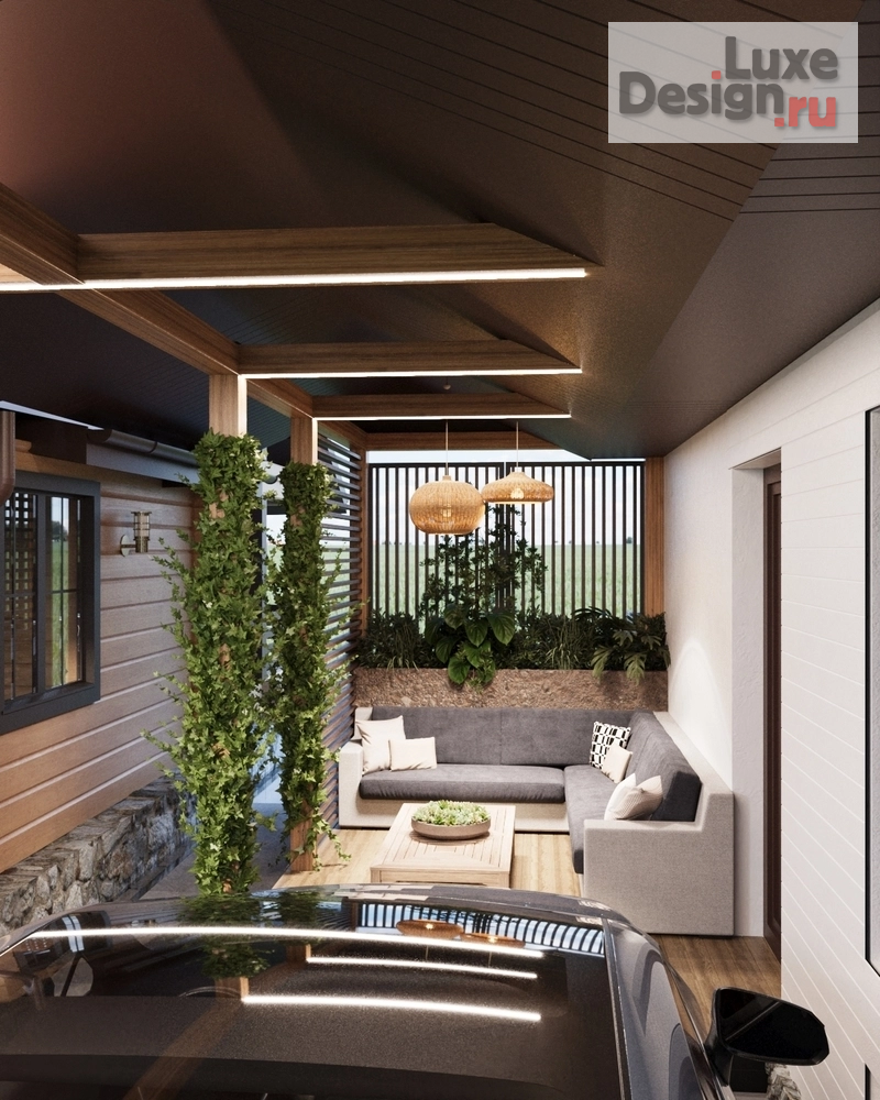 Дизайн интерьера частного дома "Навес над въездной группой дома" (фото 7)