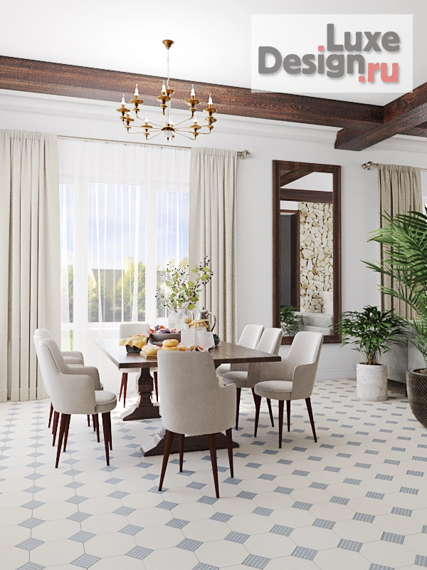 Дизайн интерьера кухни "Кухня - гостиная в доме г.Реж" (фото 7)