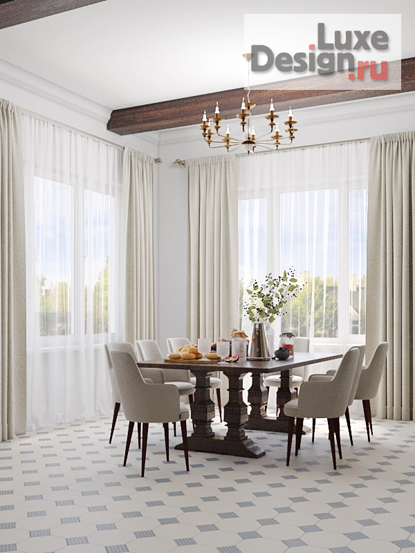 Дизайн интерьера кухни "Кухня - гостиная в доме г.Реж" (фото 8)