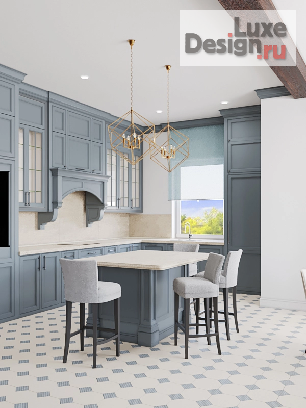 Дизайн интерьера кухни "Кухня - гостиная в доме г.Реж" (фото 4)