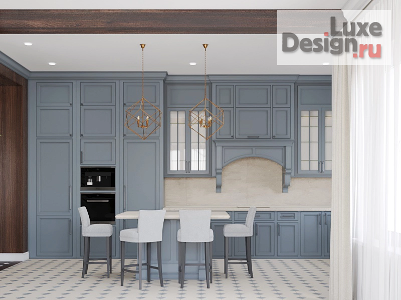 Дизайн интерьера кухни "Кухня - гостиная в доме г.Реж" (фото 5)