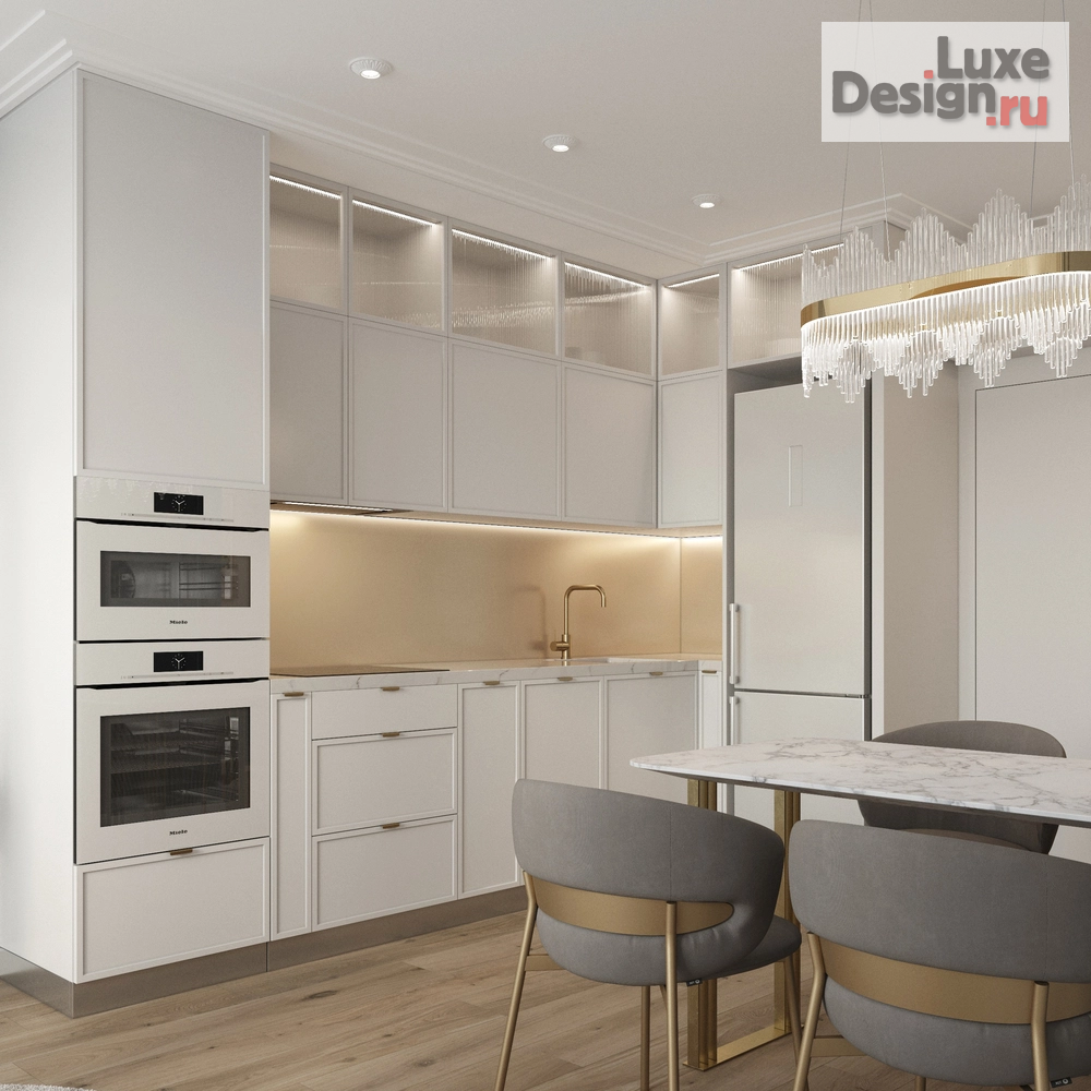 Дизайн интерьера кухни "Дизайн интерьера кухни-гостинной в квартире ЖК "Квартал на Некрасова" г. Екатеринбург" (фото 7)