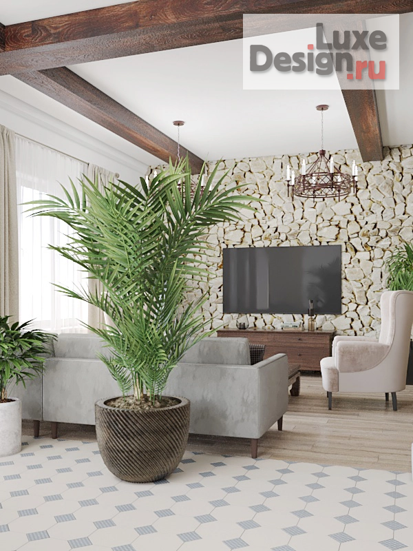 Дизайн интерьера кухни "Кухня - гостиная в доме г.Реж" (фото 11)