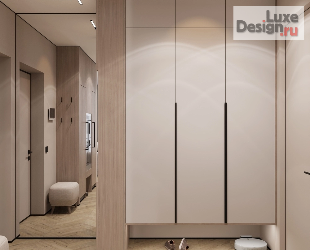 Дизайн интерьера прихожей "Дизайн интерьера прихожей  в квартире  ЖК "Брусника"  " (фото 6)