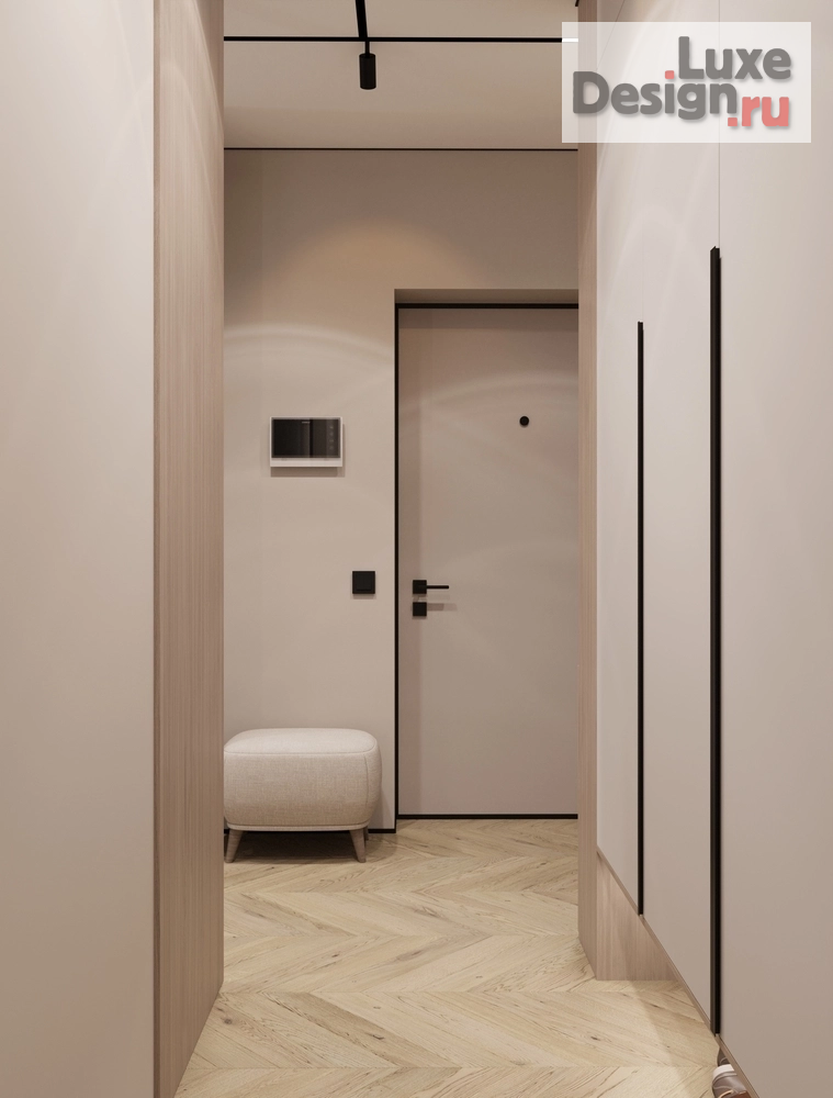 Дизайн интерьера прихожей "Дизайн интерьера прихожей  в квартире  ЖК "Брусника"  " (фото 2)