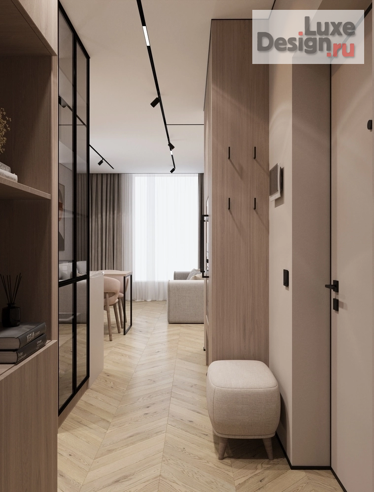 Дизайн интерьера прихожей "Дизайн интерьера прихожей  в квартире  ЖК "Брусника"  " (фото 5)