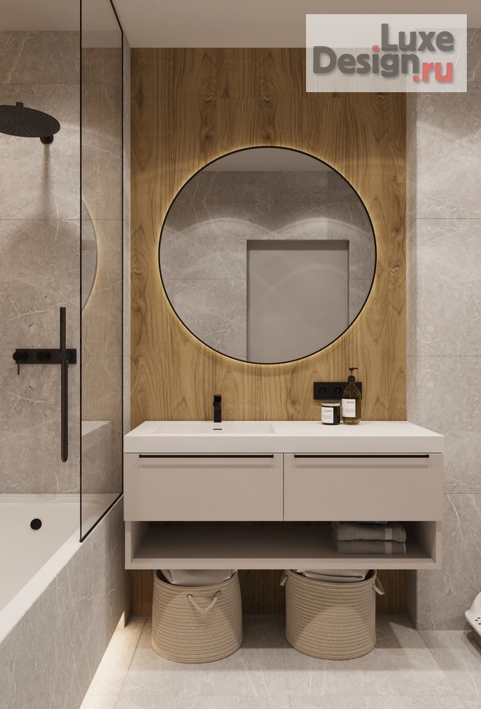 дизайн интерьера санузла "Дизайн интерьера санузла в квартире  ЖК "Брусника"  " (фото 4)
