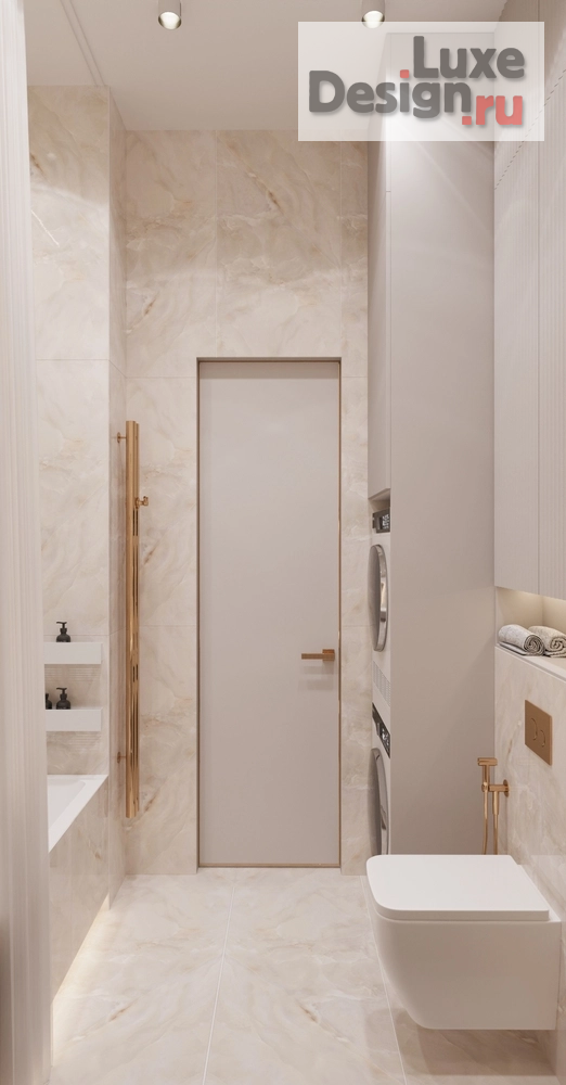 Дизайн интерьера ванной "Ванная в ЖК "Олимпика" г. Екатеринбург" (фото 5)