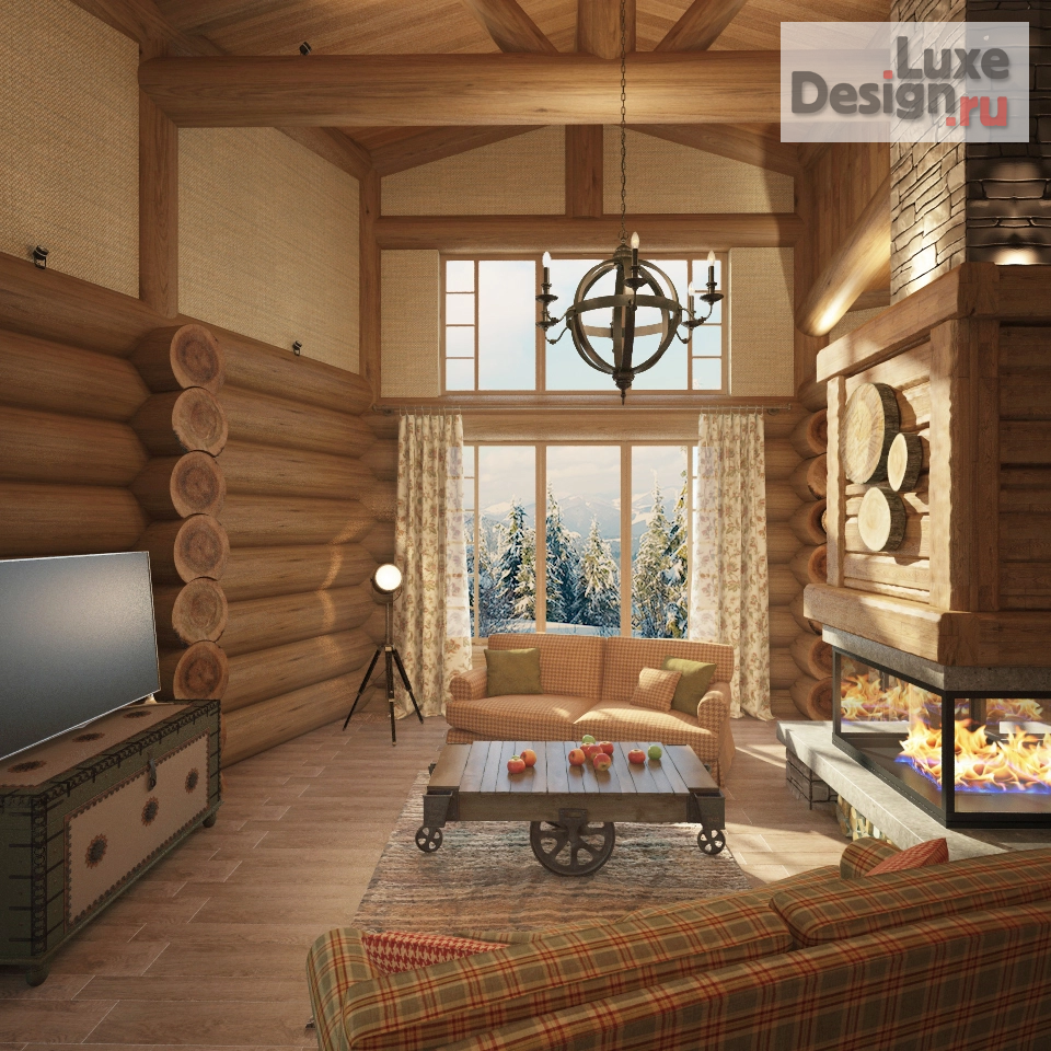 Дизайн интерьера коттеджа "ЕДИНЕНИЕ С ПРИРОДОЙ" (фото 4)