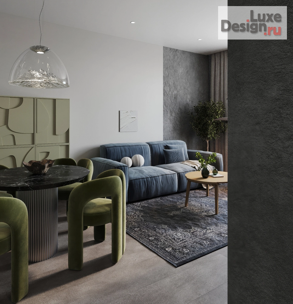 Дизайн интерьера трехкомнатной квартиры "Восхождение на вершину. Дизайн-проект 3-х комнатной квартиры в ЖК Ленина 8, г. Екатеринбург" (фото 4)