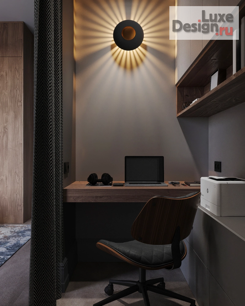 Дизайн интерьера трехкомнатной квартиры "Восхождение на вершину. Дизайн-проект 3-х комнатной квартиры в ЖК Ленина 8, г. Екатеринбург" (фото 22)