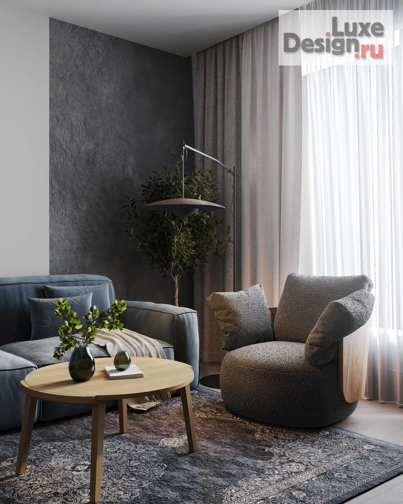 Дизайн интерьера трехкомнатной квартиры "Восхождение на вершину. Дизайн-проект 3-х комнатной квартиры в ЖК Ленина 8, г. Екатеринбург" (фото 9)