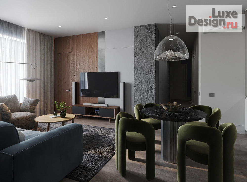 Дизайн интерьера трехкомнатной квартиры "Восхождение на вершину. Дизайн-проект 3-х комнатной квартиры в ЖК Ленина 8, г. Екатеринбург" (фото 10)