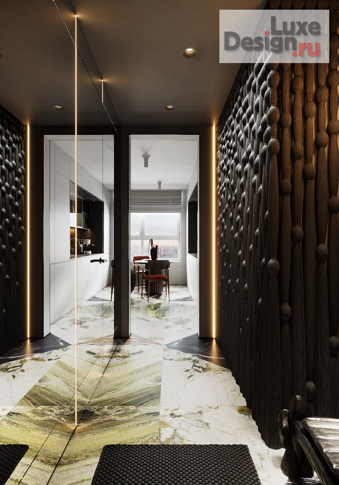 Дизайн интерьера однокомнатной квартиры "Уютная пещера | ЖК "Екатерининский парк"" (фото 3)