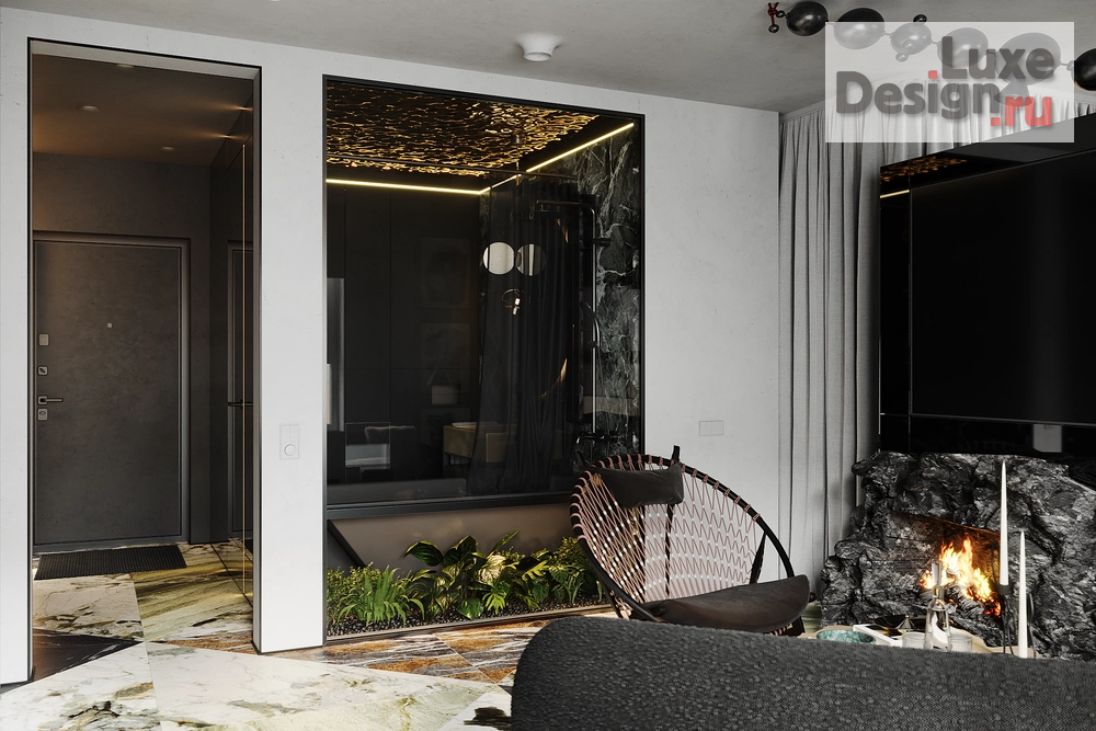 Дизайн интерьера однокомнатной квартиры "Уютная пещера | ЖК "Екатерининский парк"" (фото 6)