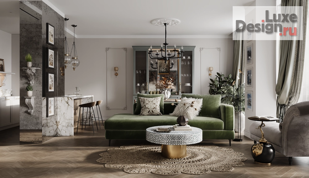 Дизайн интерьера двухкомнатной квартиры "Летний сад" (фото 1)