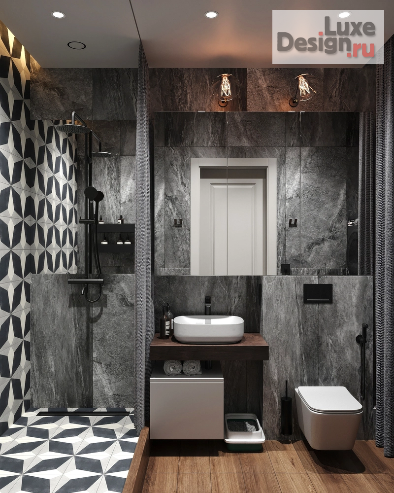 Дизайн интерьера трехкомнатной квартиры "Восхождение на вершину. Дизайн-проект 3-х комнатной квартиры в ЖК Ленина 8, г. Екатеринбург" (фото 12)