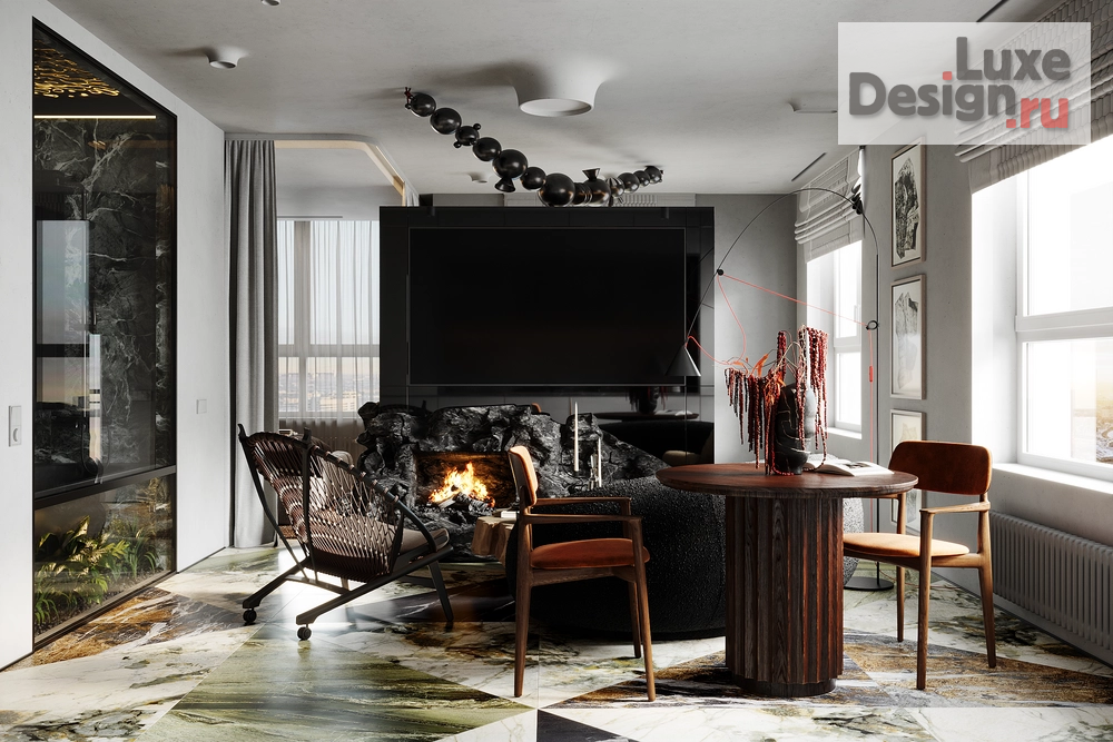 Дизайн интерьера однокомнатной квартиры "Уютная пещера | ЖК "Екатерининский парк"" (фото 1)