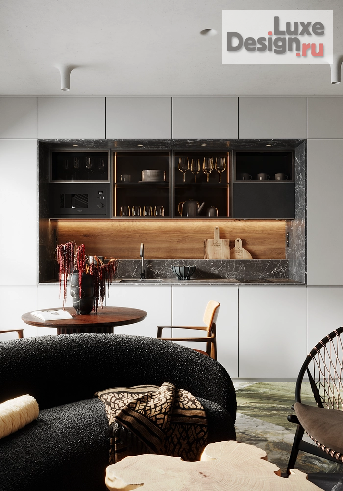 Дизайн интерьера однокомнатной квартиры "Уютная пещера | ЖК "Екатерининский парк"" (фото 15)