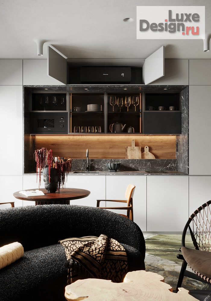 Дизайн интерьера однокомнатной квартиры "Уютная пещера | ЖК "Екатерининский парк"" (фото 16)