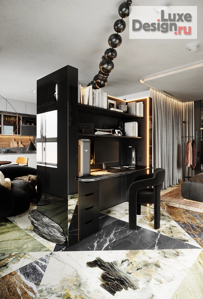 Дизайн интерьера однокомнатной квартиры "Уютная пещера | ЖК "Екатерининский парк"" (фото 18)