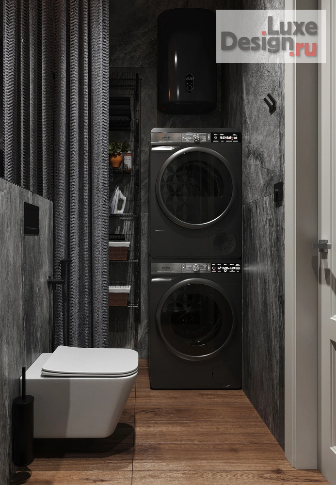 Дизайн интерьера трехкомнатной квартиры "Восхождение на вершину. Дизайн-проект 3-х комнатной квартиры в ЖК Ленина 8, г. Екатеринбург" (фото 14)