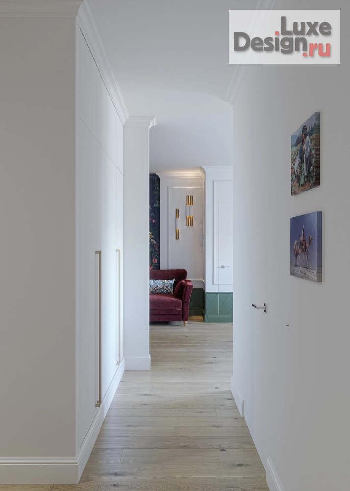 Дизайн интерьера трехкомнатной квартиры "Север - Юг. Трешка в ЖК Северное сияние г. Екатеринбург" (фото 3)