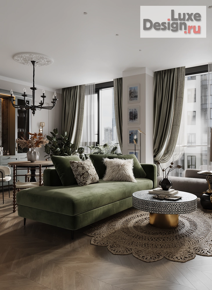 Дизайн интерьера двухкомнатной квартиры "Летний сад" (фото 6)