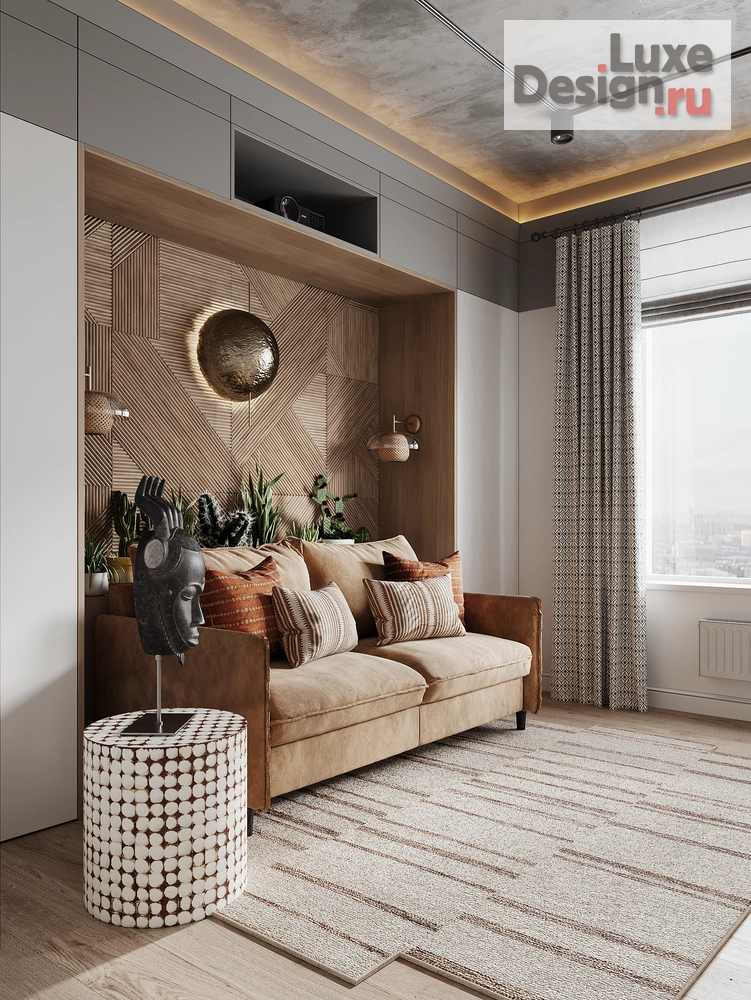 Дизайн интерьера четырехкомнатной квартиры "Семейный остров - двухуровневая квартира в ЖК Северный" (фото 13)