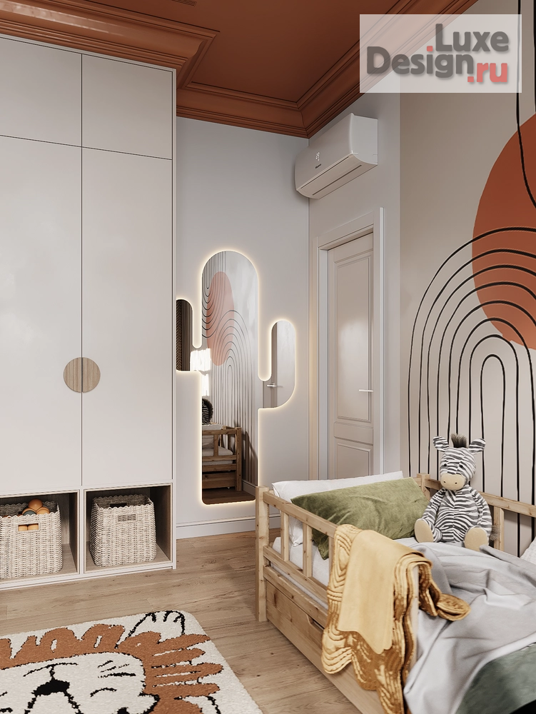 Дизайн интерьера четырехкомнатной квартиры "Семейный остров - двухуровневая квартира в ЖК Северный" (фото 29)