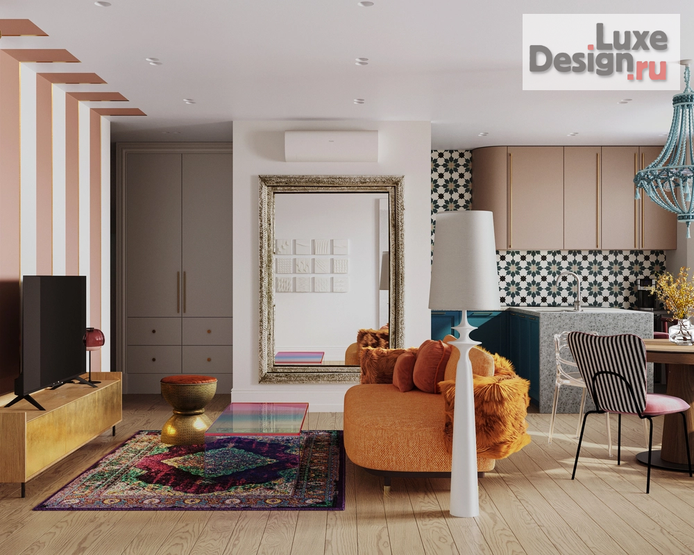 Дизайн интерьера трехкомнатной квартиры "Калейдоскоп – проект квартиры для семейной пары с дочерью | ЖК "Гулливер"" (фото 18)