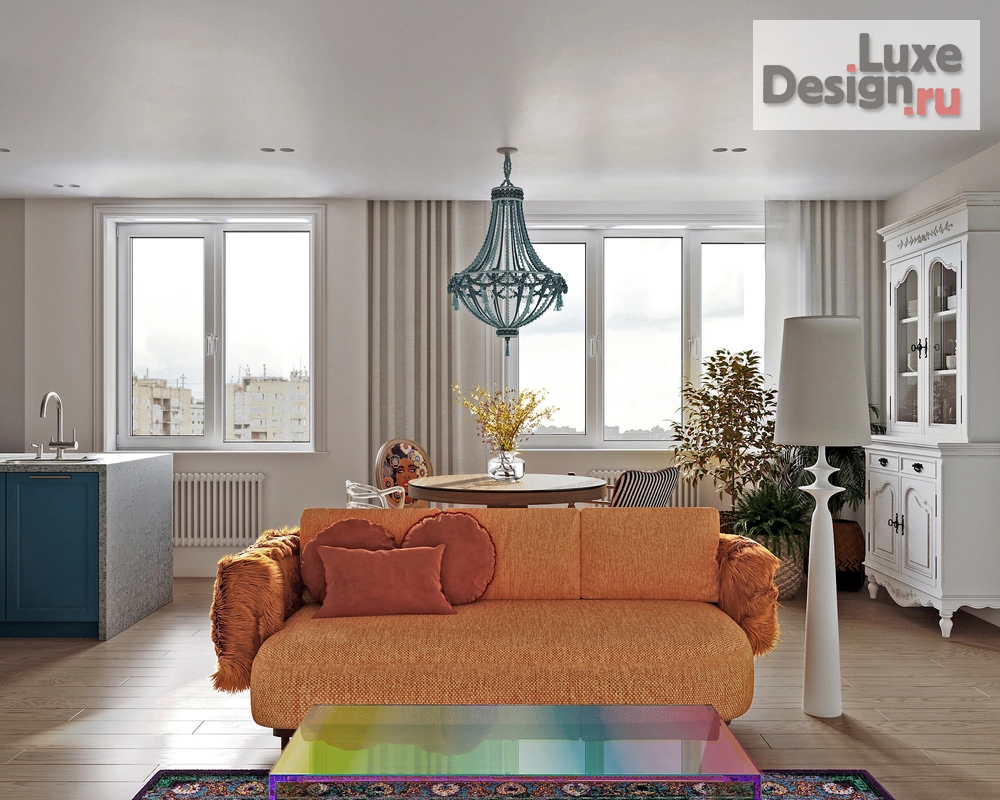 Дизайн интерьера трехкомнатной квартиры "Калейдоскоп – проект квартиры для семейной пары с дочерью | ЖК "Гулливер"" (фото 19)