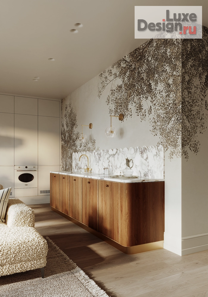 Дизайн интерьера трехкомнатной квартиры "Дом у озера – интерьер для успешной бизнес-вумен | ЖК "Clever Park"" (фото 11)